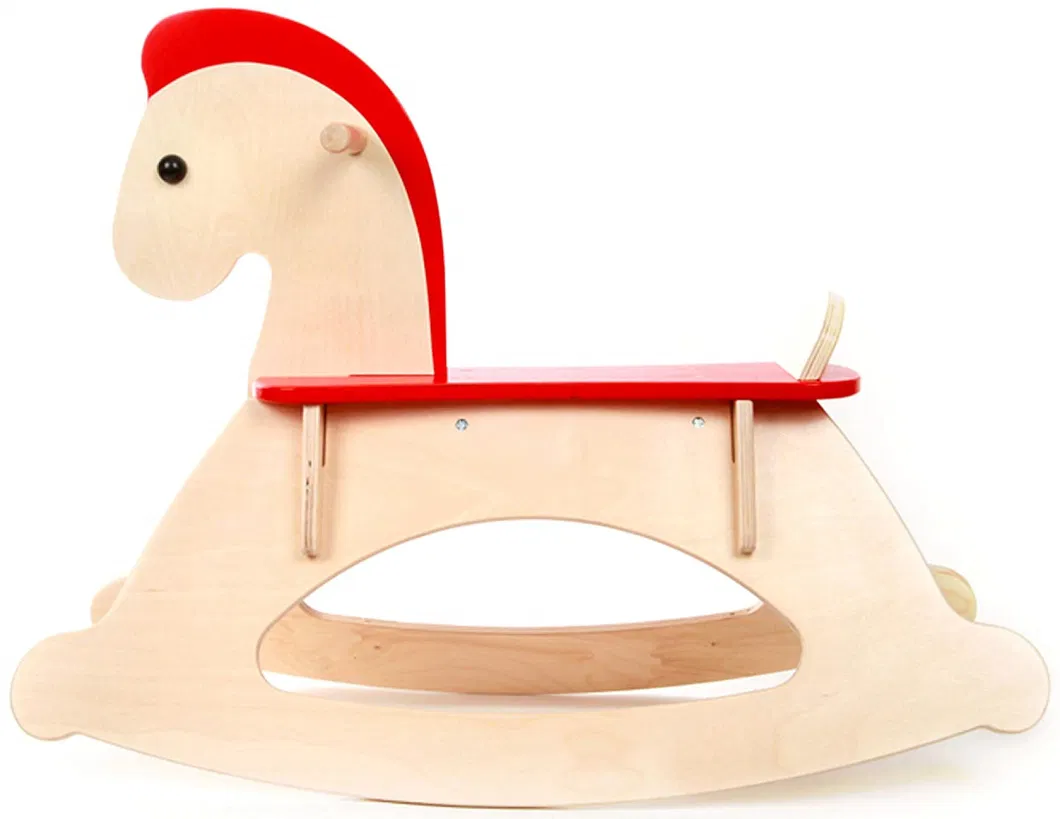 Kid′s Wooden Rocking Horse Rock and Ride Wooden Educational Toy