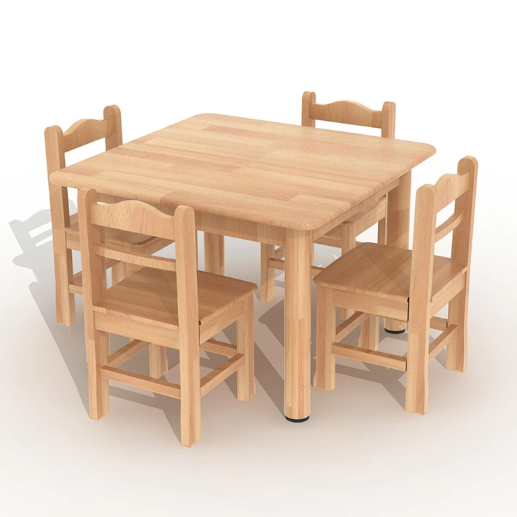 Preschool Rectangle Table Solid Beech Furniture for Children