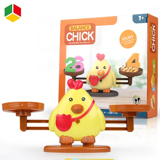 QS Amazon Heißer Verkauf Nettes Huhn Zählen Balance Spielzeug Mathematik Lernen Nummer Digitales Lerntisch Brettspiel Kinder Lernspielzeug