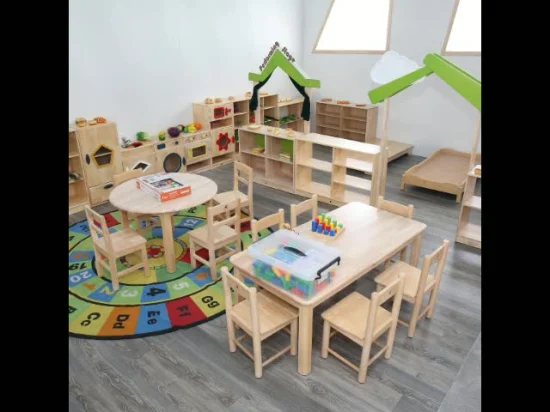 Kinder-Kindergartenmöbel, Kindergarten-Klassenzimmermöbel, moderner Holzstapel für Studenten